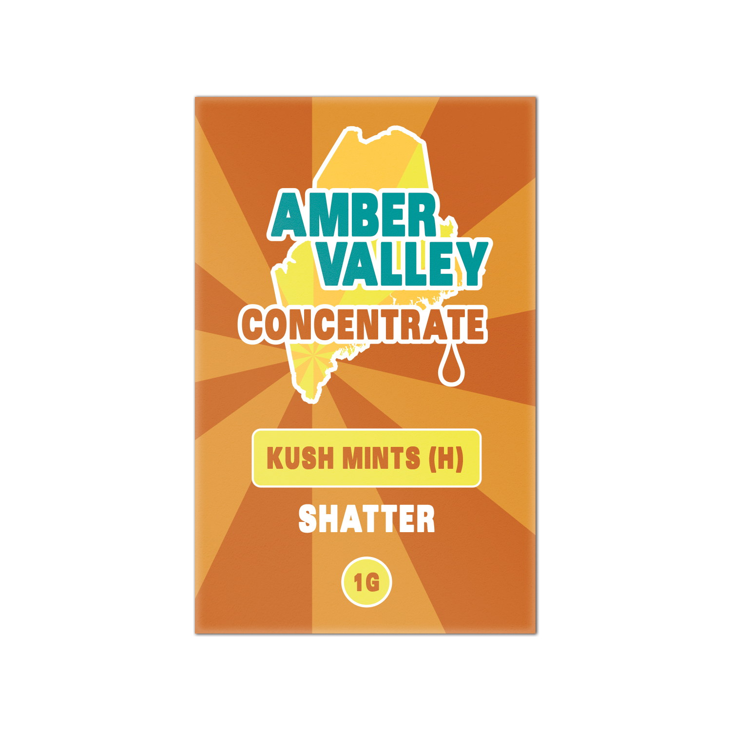 Photograph of product: Amber Valley - Kush Mints (H) (Shatter)