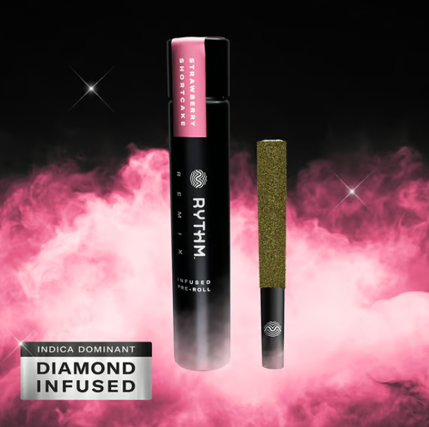 Photograph of product: Rythm Remix - Strawberry Shortcake Infused 1g Pre-Roll