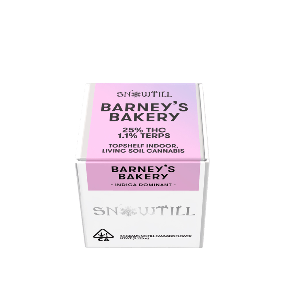 Photograph of product: Snowtill - Barney's Bakery (I-Hybrid) Premium Flower - 3.5g