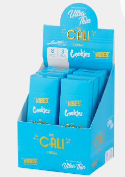 Photograph of product: The Cali Cookies Ultra Thin Blue Pre-rolled Cones | 3pk