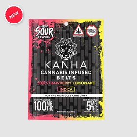 Photograph of product: Strawberry Lemonade Belts 4pk 100MG (TAX INCLUDED)