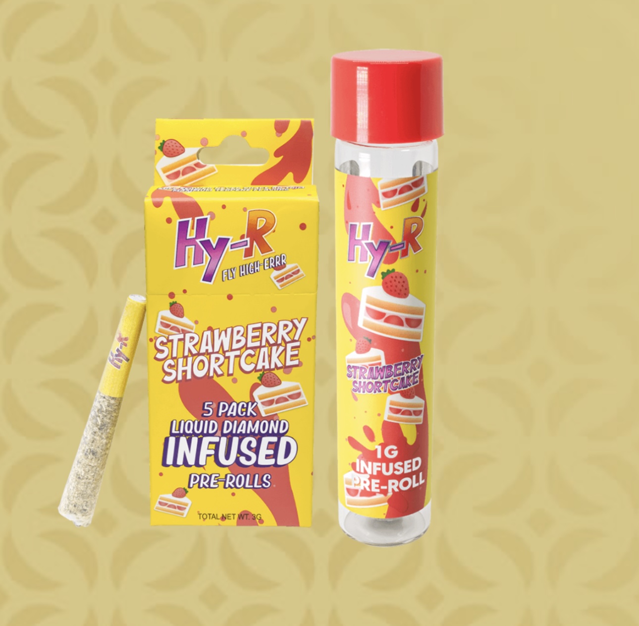 Photograph of product: AU HY-R: Strawberry Shortcake Infused Preroll