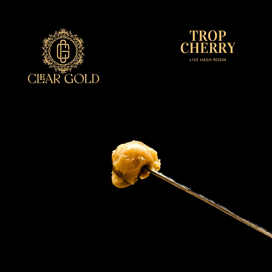 Photograph of product: Trop Cherry | Live au chocolat Rosin | 1g | by Clear Gold Concentrates