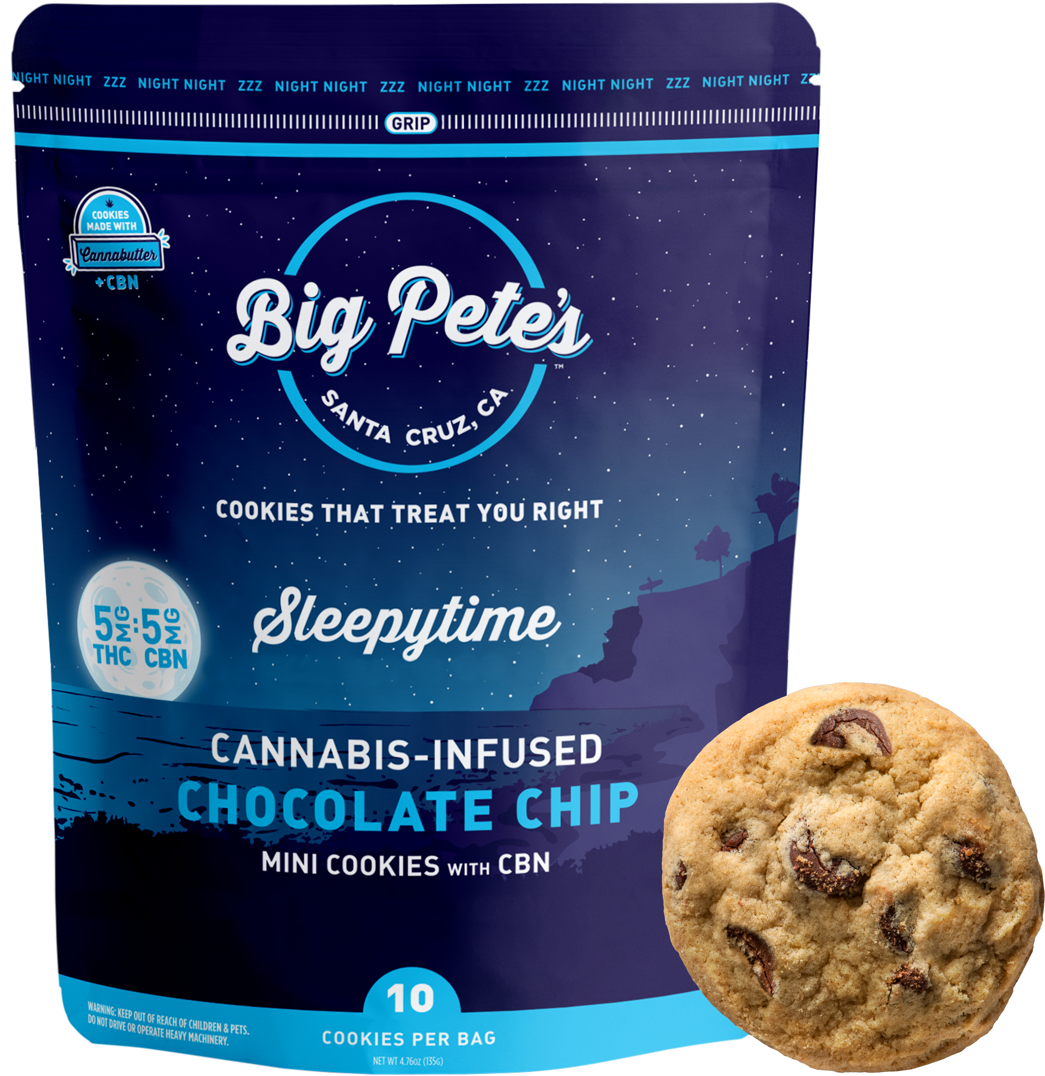 Photograph of product: Sleepytime Chocolate Chip Cookies CBN:TH-oui | 10pk | 50mg