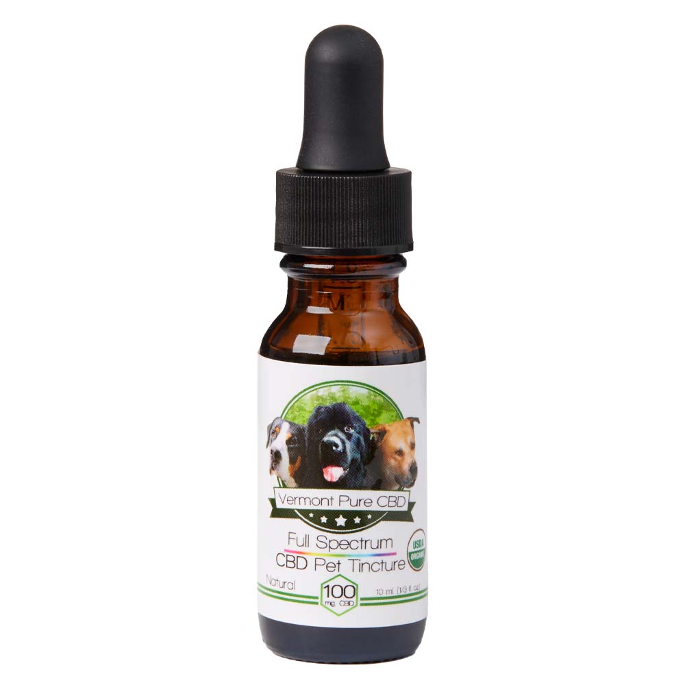 Photograph of product: Vermont Pure CBD | Natural Pet CBD Tincture | 100mg | 1/3oz