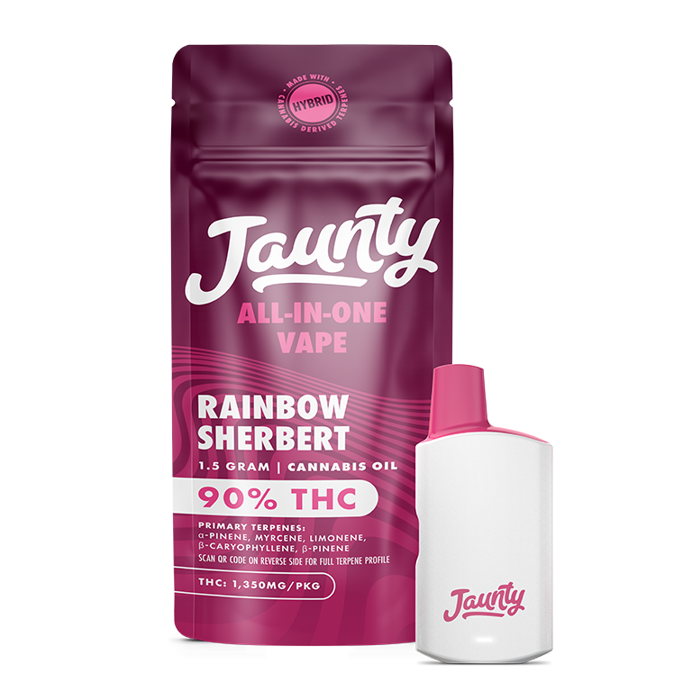 Photograph of product: JAUNTY Rainbow Sherbert 1.5g Disposable Vape