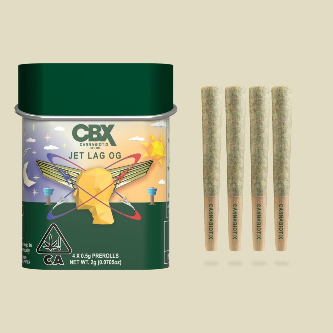 Photograph of product: Jet Lag OG 4pk Pre-Rolls CBX