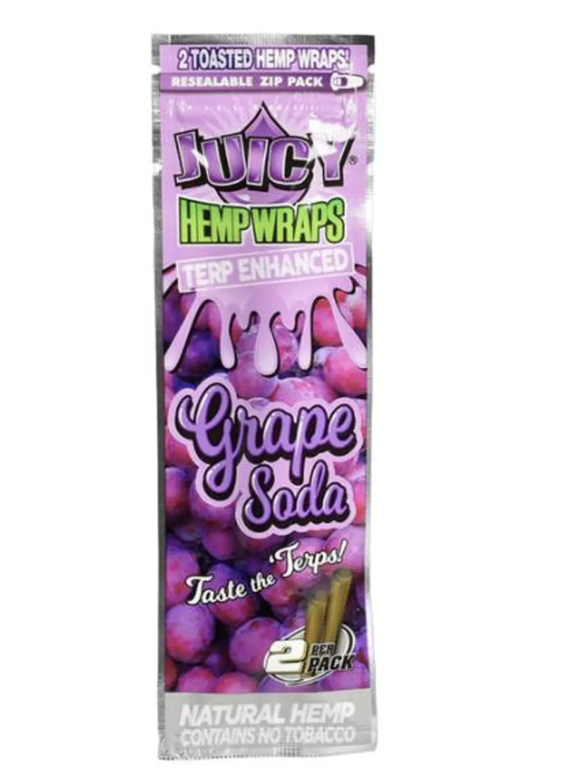 Photograph of product: Juicy Jay's Grape Soda Terpene Enhanced Natural Hemp Wraps