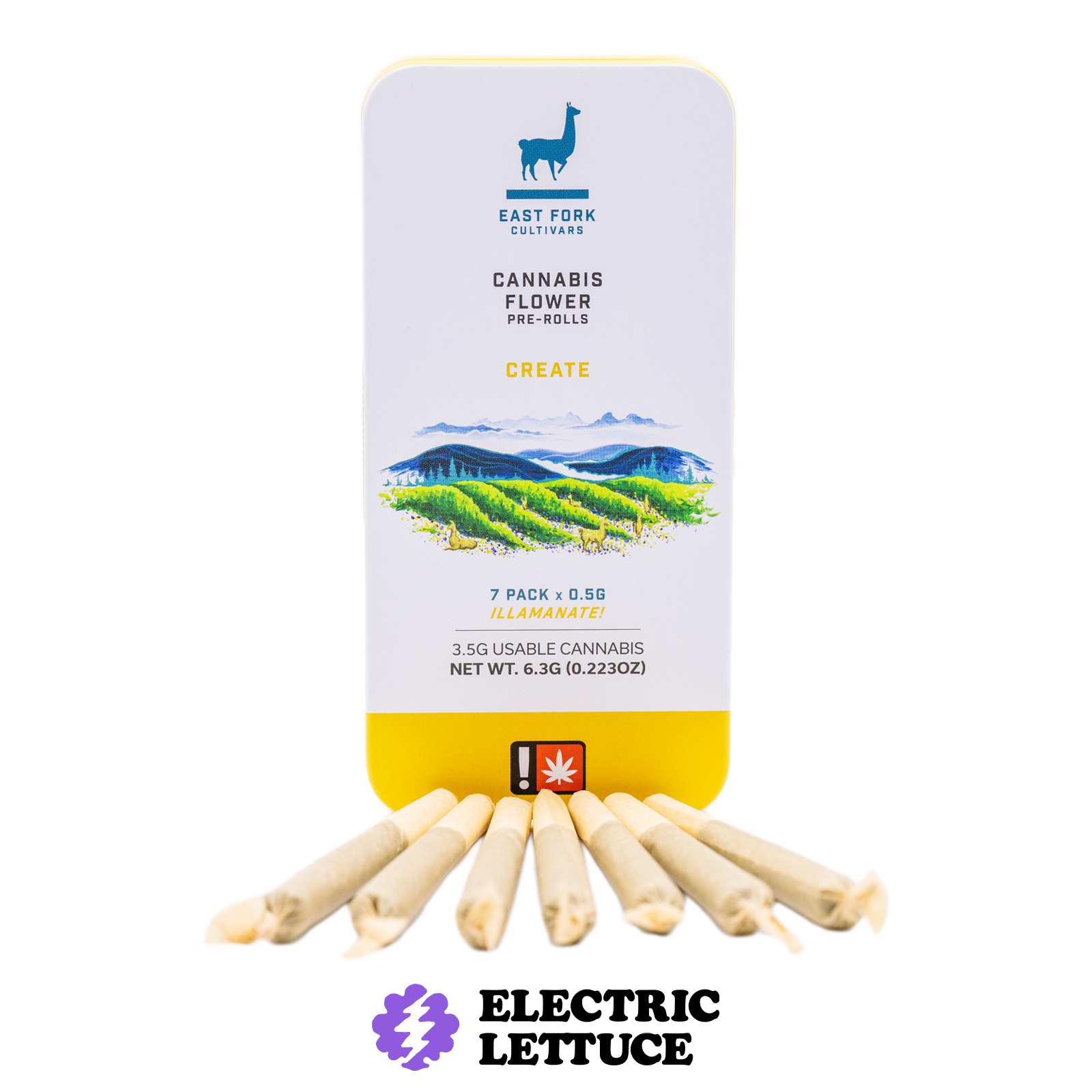 Photograph of product: East Fork Cultivars Sasquatch Create 7pk Pre-Roll 0.5g