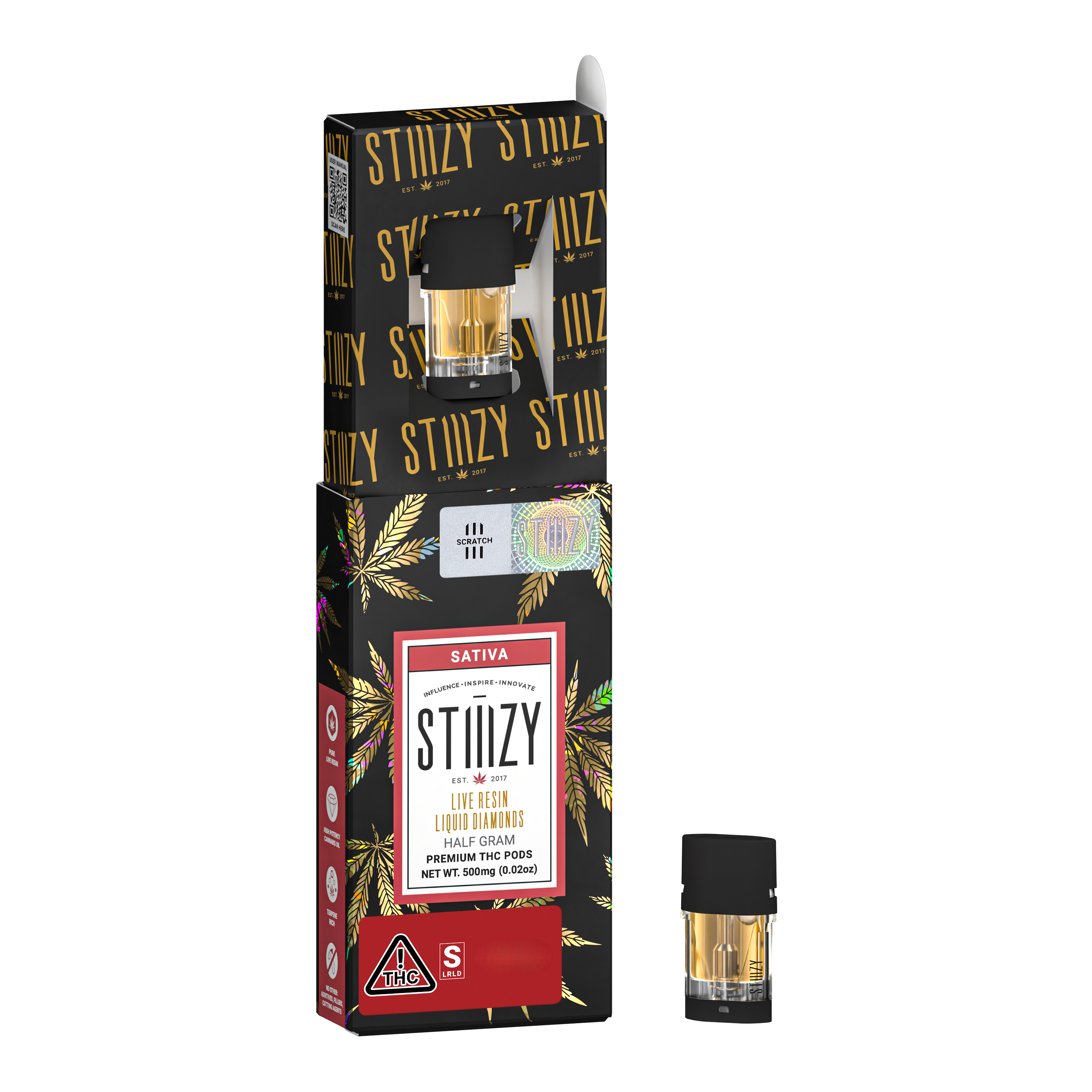 Photograph of product: Live Resin Liquid Diamonds Strawberry Shortcake Pod 0.5g