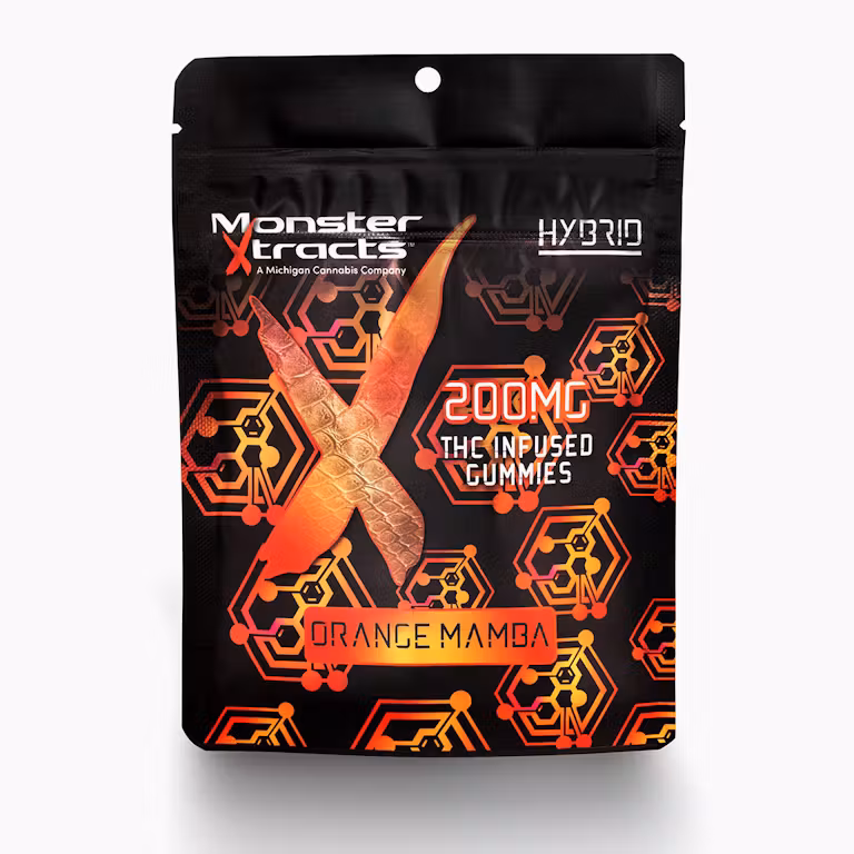 Photograph of product: Monster X | Orange Mamba | 200mg Gummies