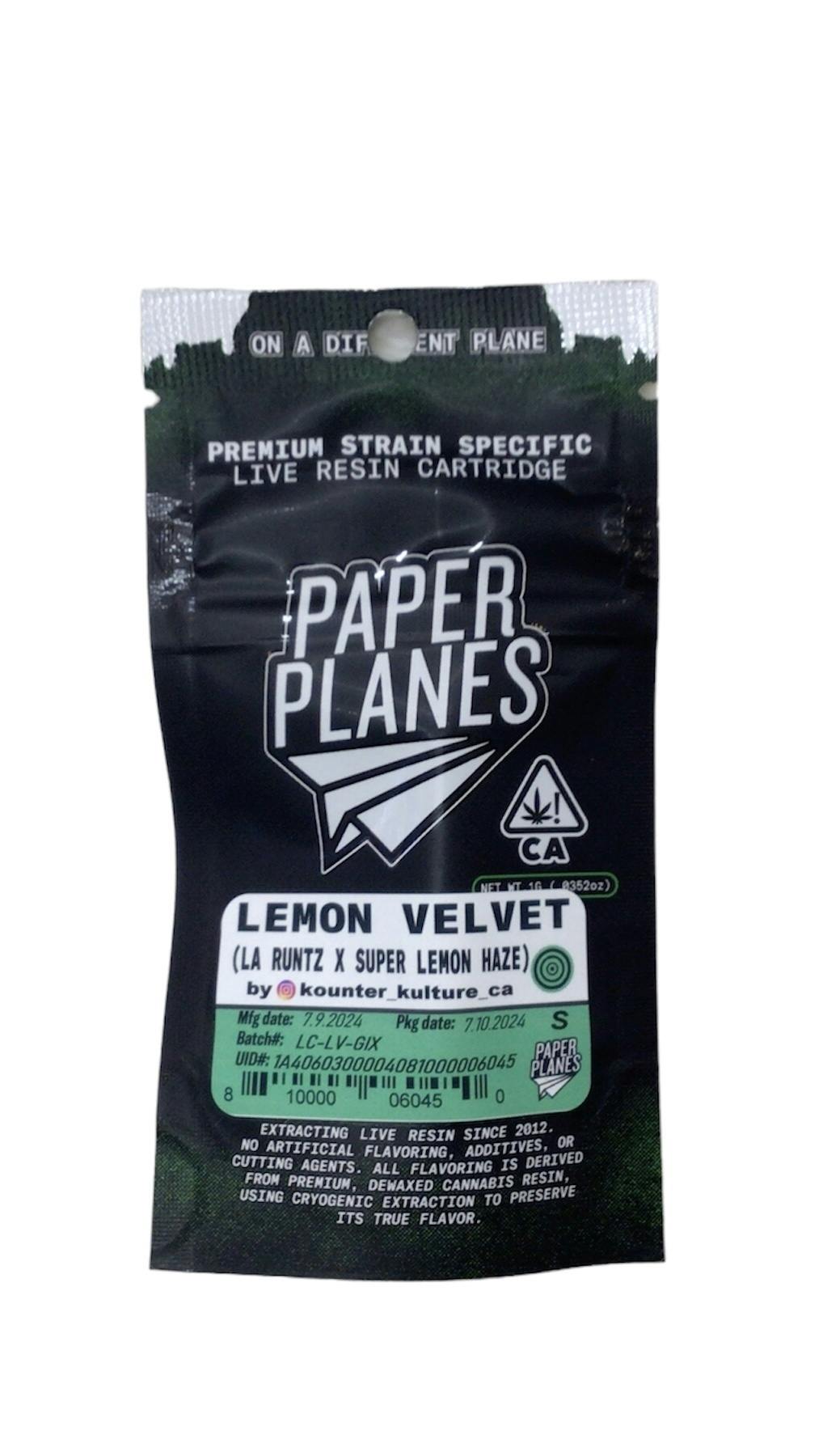 Photograph of product: Paper Planes- Lemon Velvet