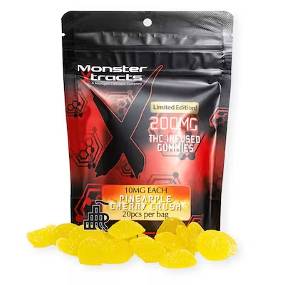 Photograph of product: Monster Xtracts Gummies Oui'd Pineapple Cherry Crush | 200mg