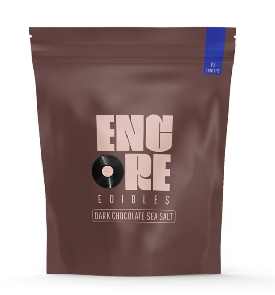 Photograph of product: Encore Dark Chocolate Sea Salt 1:1 CBN:TH-oui 10mg