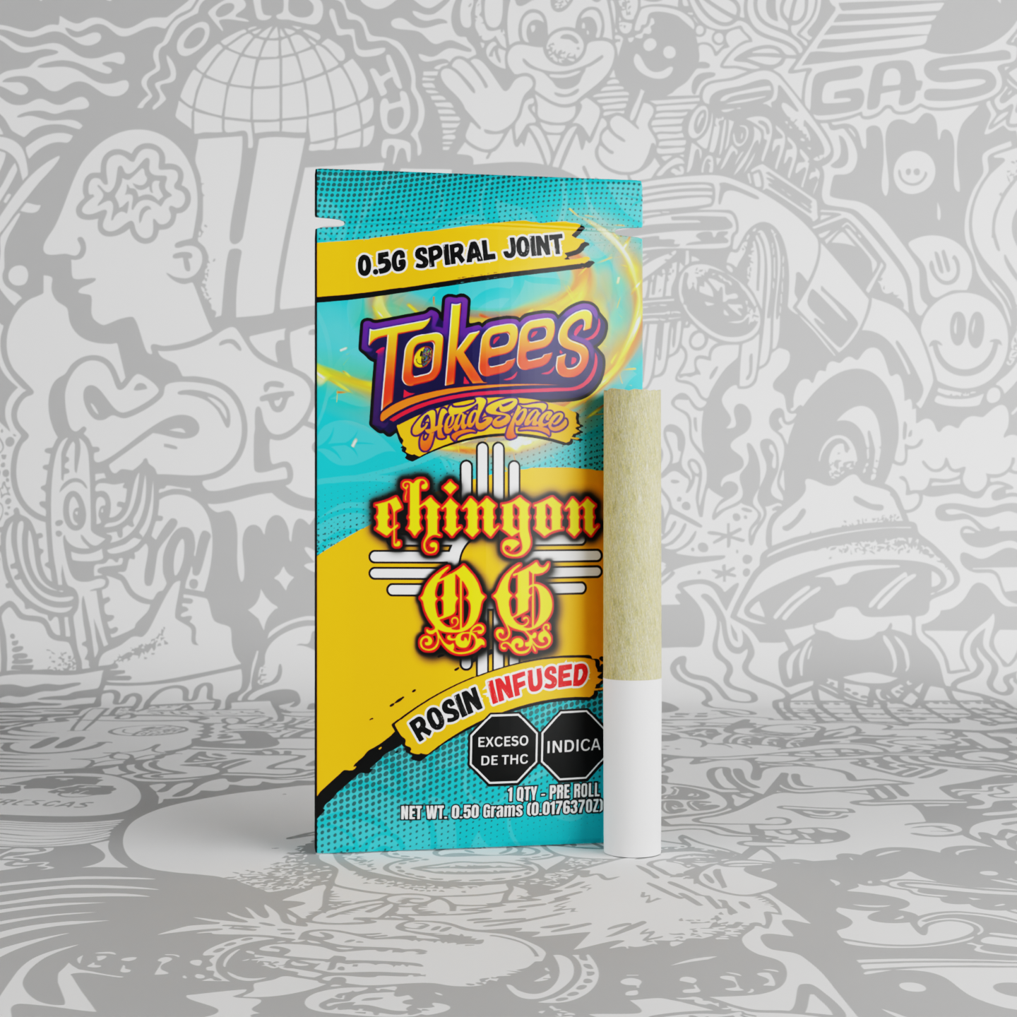 Photograph of product: Tokees Rosin Preroll -Chingon OG