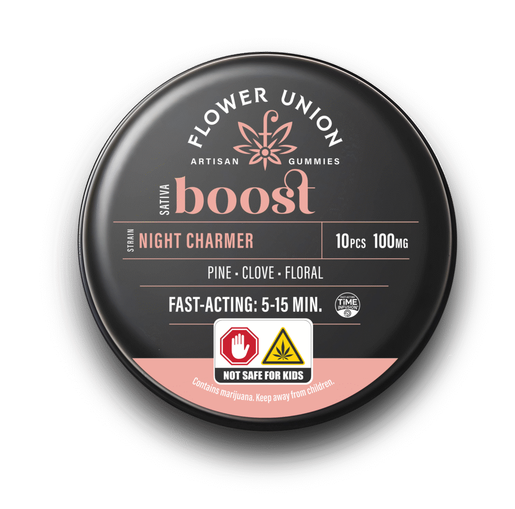 Photograph of product: Flower Union Boost (Night Charmer) Artisan Gummies - 100mg