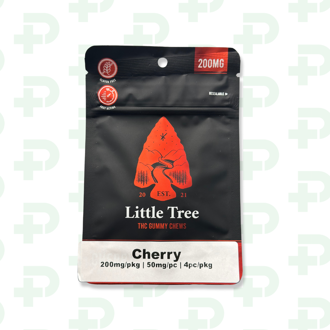 Photograph of product: Little Tree 200mg Gummy Chews - Cherry
