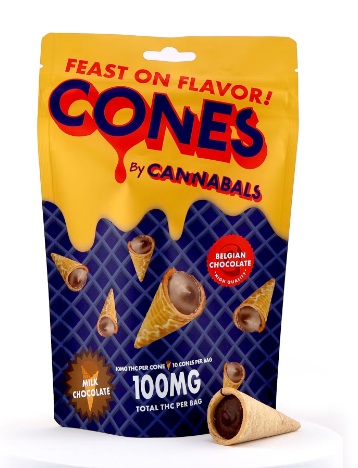 Photograph of Product: Cannabals | Chocolate | Milk Chocolate Cones | 100mg 10pk