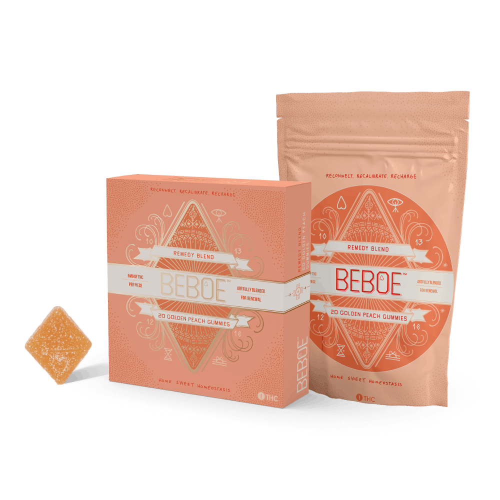 Photograph of product: GOLDEN PEACH | 2:1 CBD:TH-oui | 20 PACK