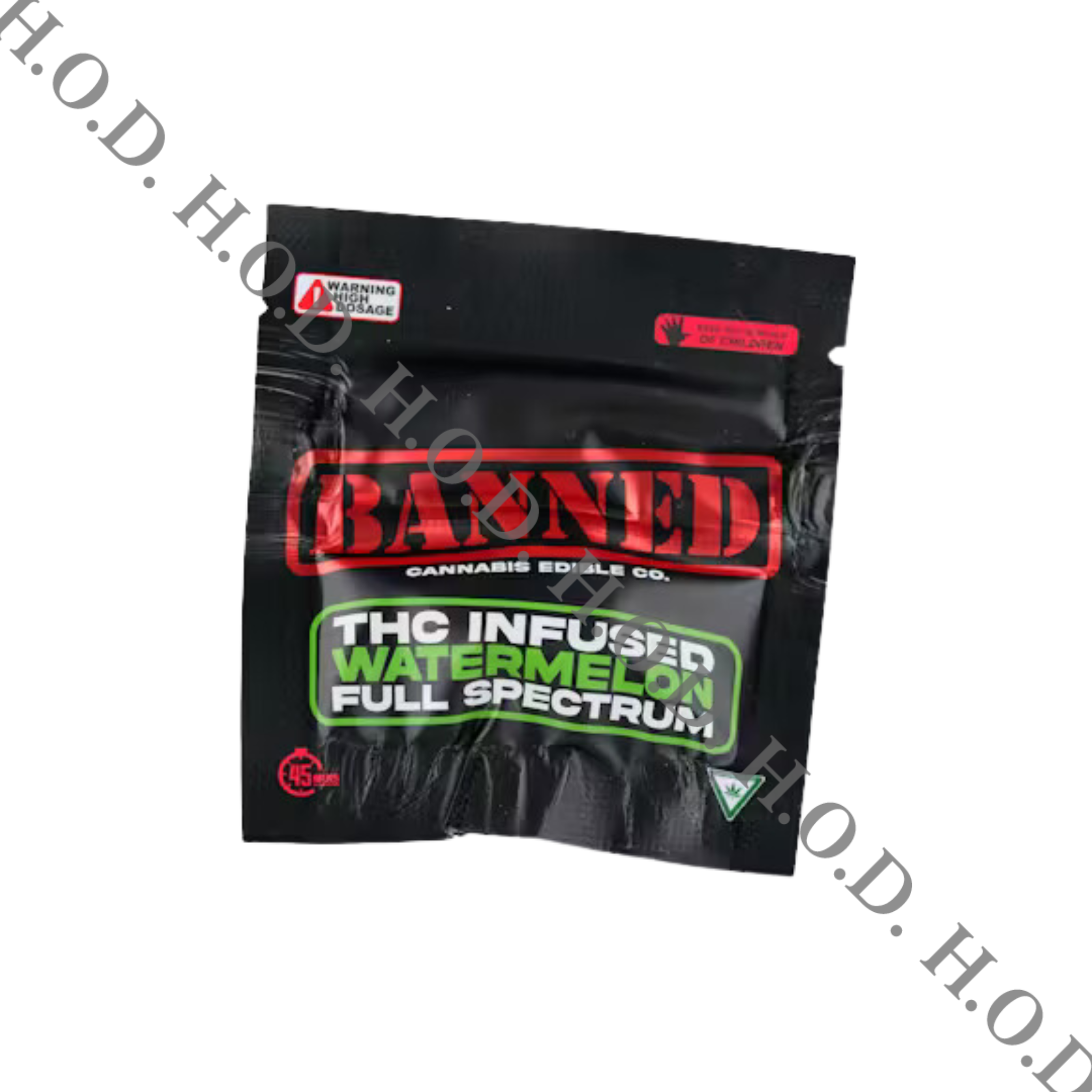 Photograph of product: Banned Watermelon Single Gummy 200mg