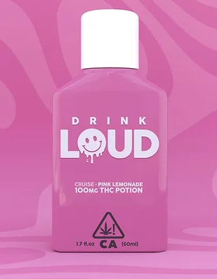 Photograph of Product: Tincture - Pink Lemonade CRUISE Drink Loud THC Shot - 100mg