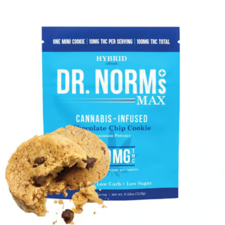 Photograph of product: Dr. Norm's - 100mg MAX Cookie - Chocolate Chip