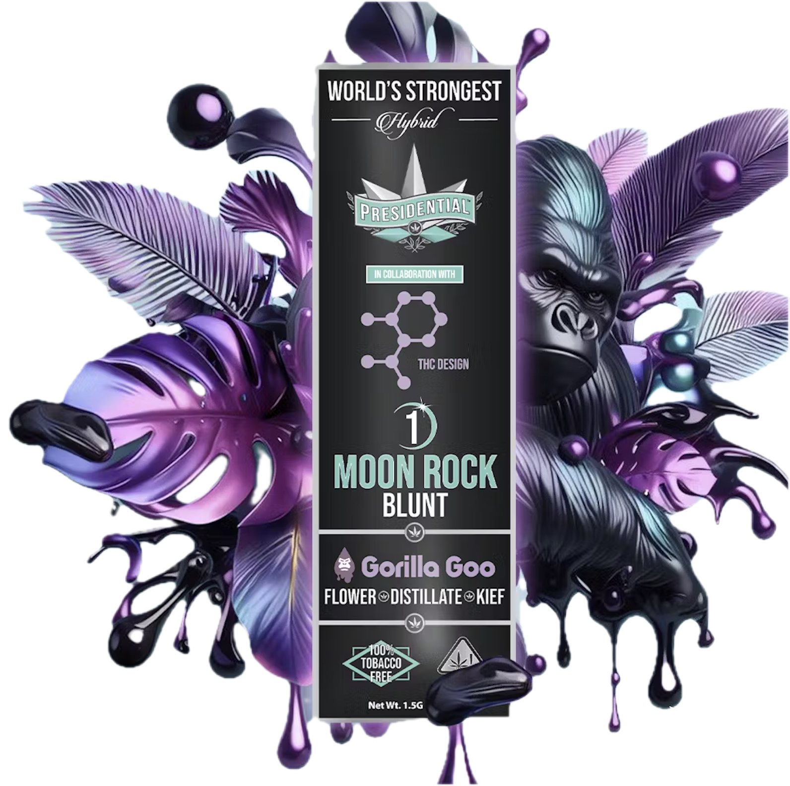 Photograph of product: Presidential Gorilla Goo Moon Rock 1.5g Infused Blunt