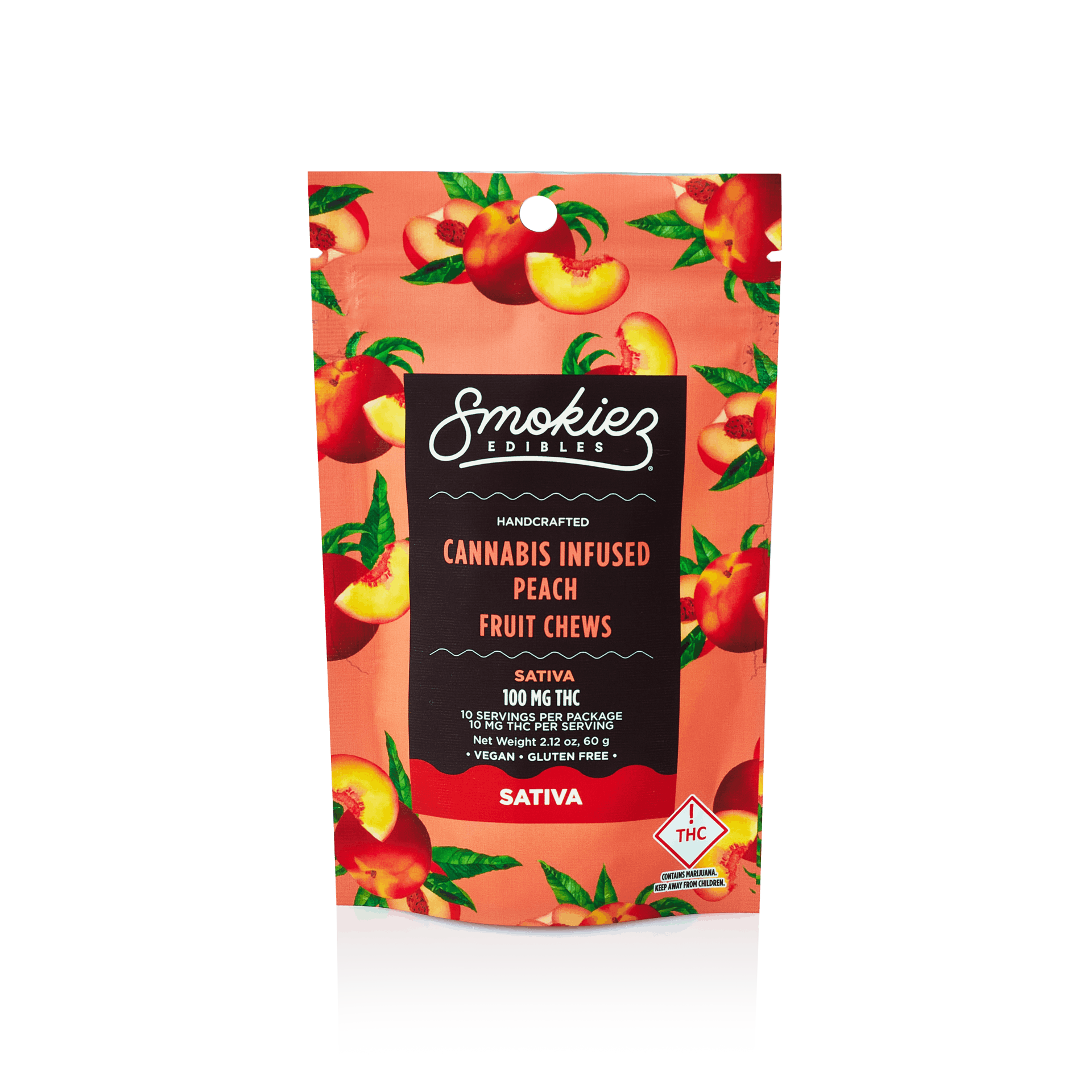 Photograph of product: Smokiez | Peach Fruit Chews | 10pk/100mg