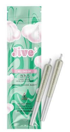Photograph of Product: All Gas OG  | 2 Pack Infused Pre rolls | Indica Dominant | Jive