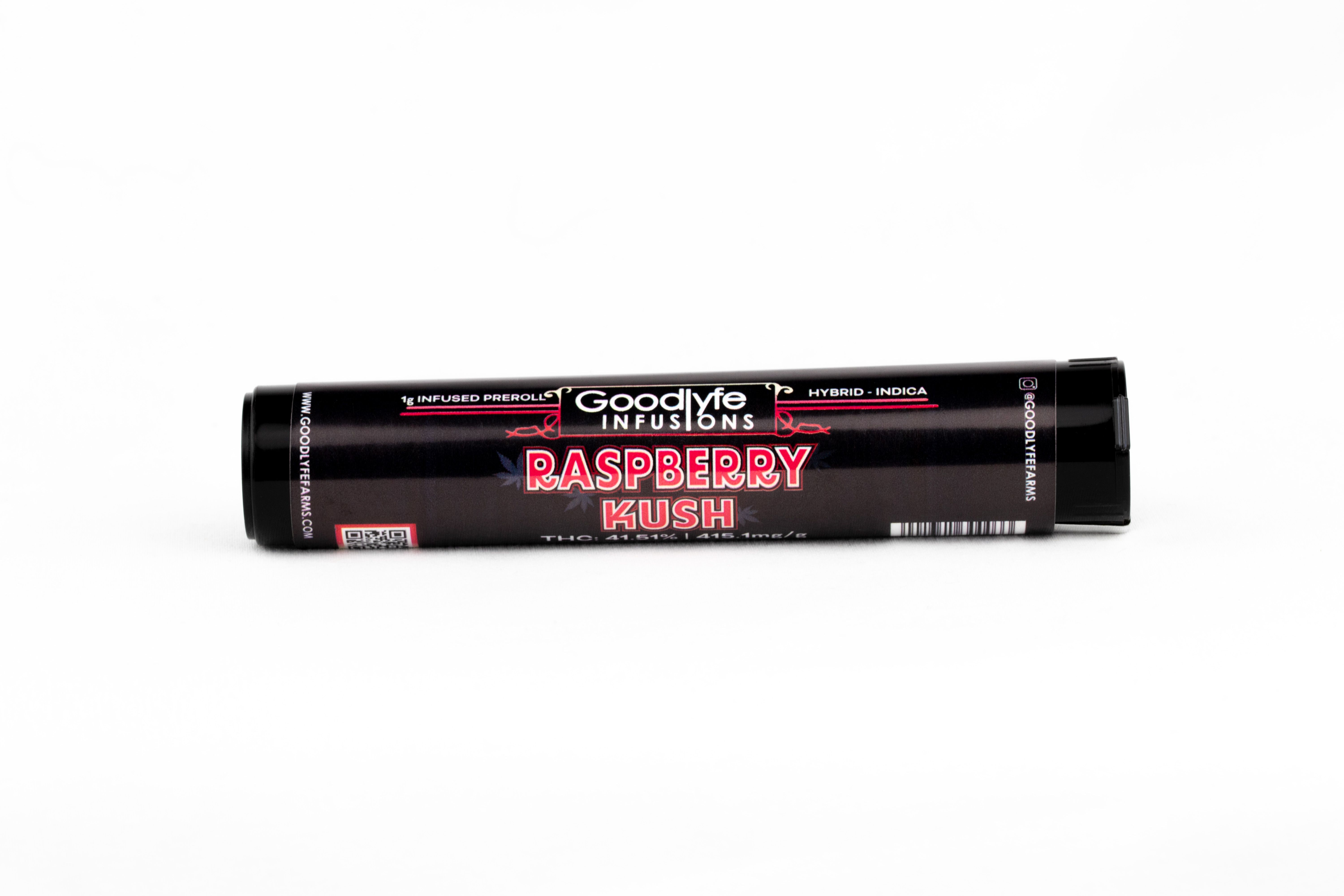 Photograph of product: Goodlyfe | Raspberry Kush Infused Pre Roll 1pk