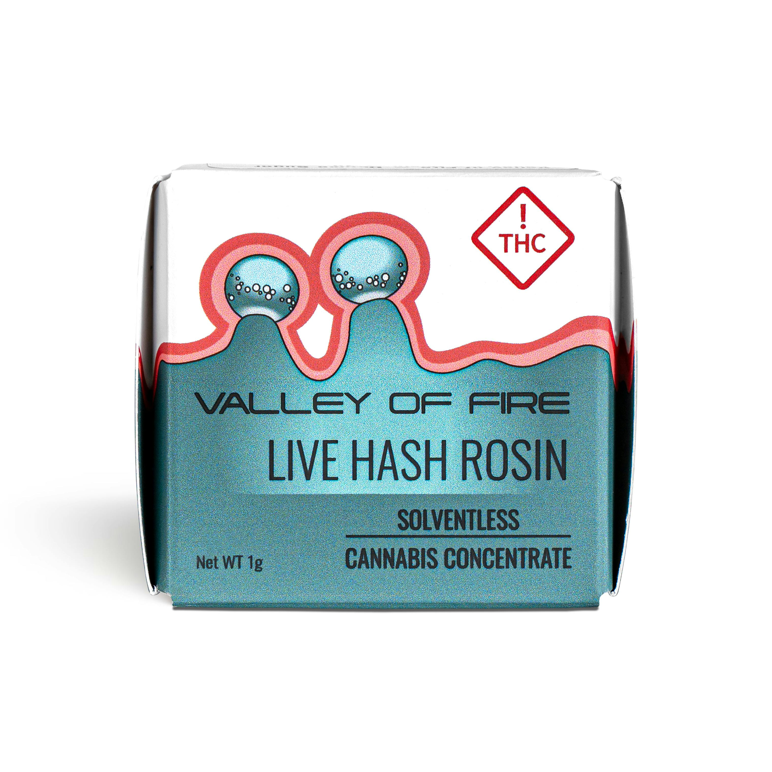 Photograph of product: Valley of Fire - 1g Live Rosin - Oreoz