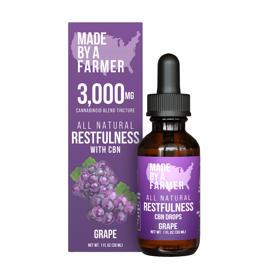 Photograph of product: Restfulness Grape | 3000MG CBN All Natural Tincture