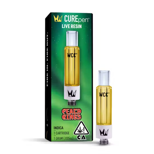 Photograph of product: PEACH RINGS | LIVE RESIN CARTRIDGE | 1G