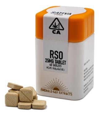 Photograph of product: Emerald Bay - 25mg Tablets - Blue Dream - Oui'd (1000)