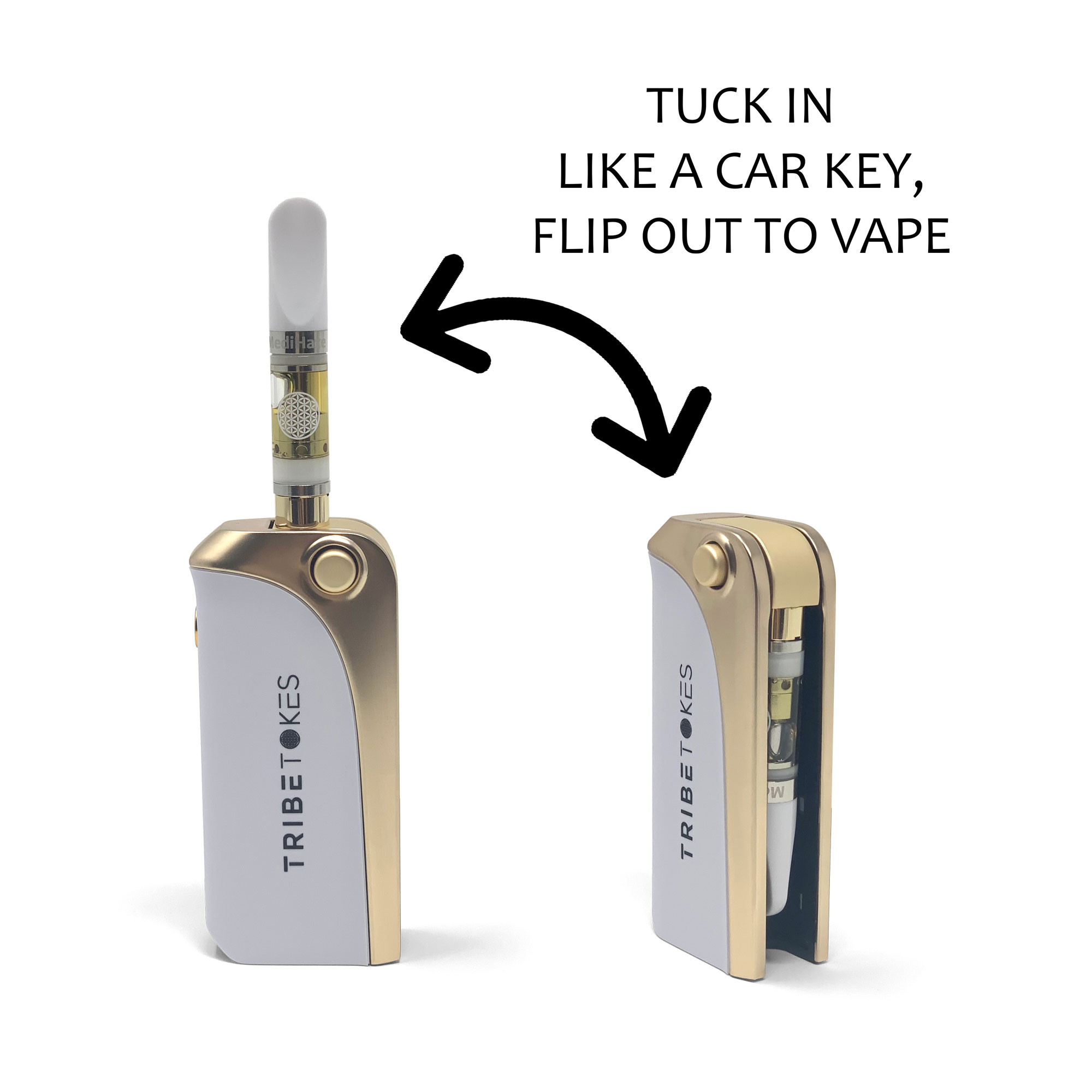 Photograph of product: Tribe Tokes | Premium Vape Battery | The Saber | White