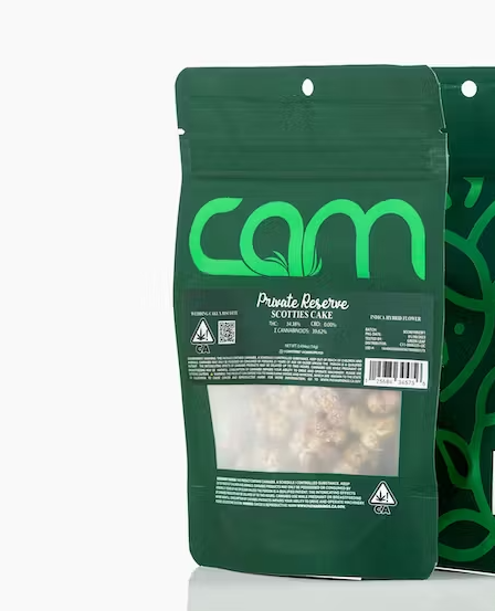 Photograph of product: CAM Private Reserve Scotties Cake Oui'd Hybrid Flower 3.5g
