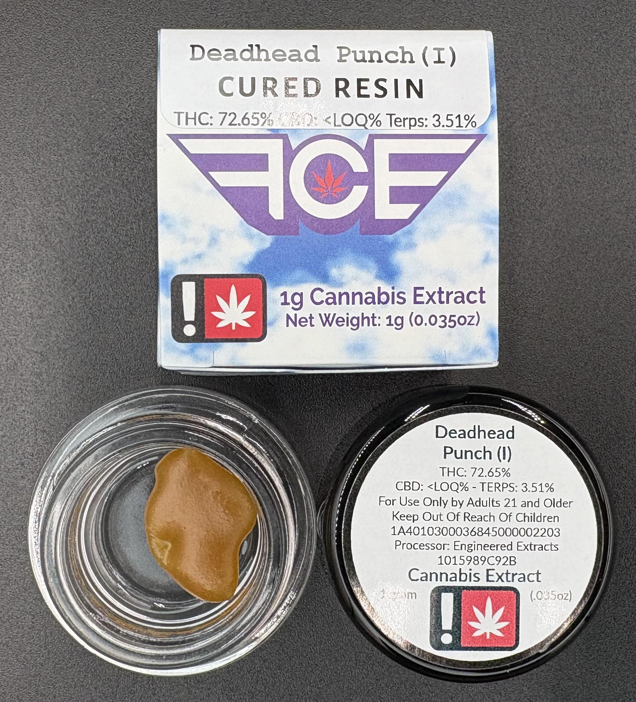 Photograph of product: Deadhead Punch Cured Resin (First Class Extracts)