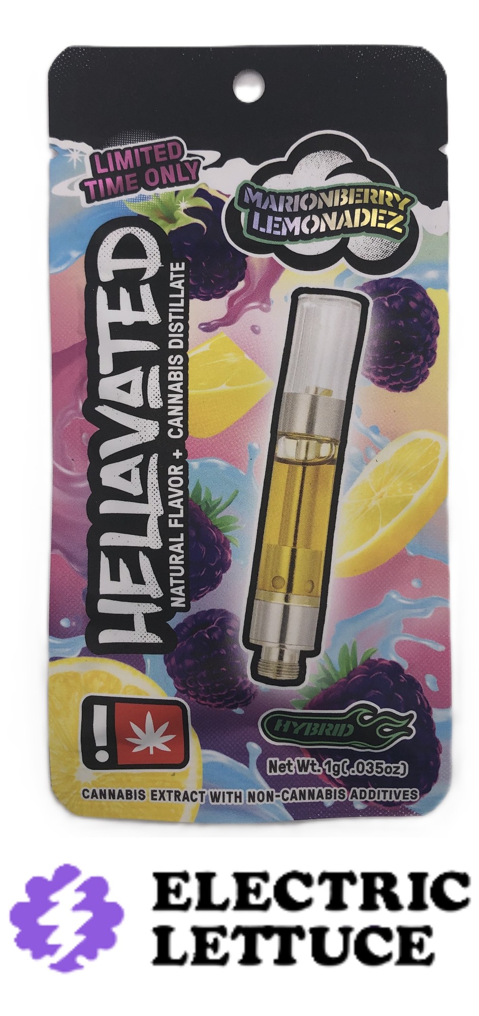 Photograph of product: Hellavated Profilez Marionberry Lemonadez Cartridge 1g