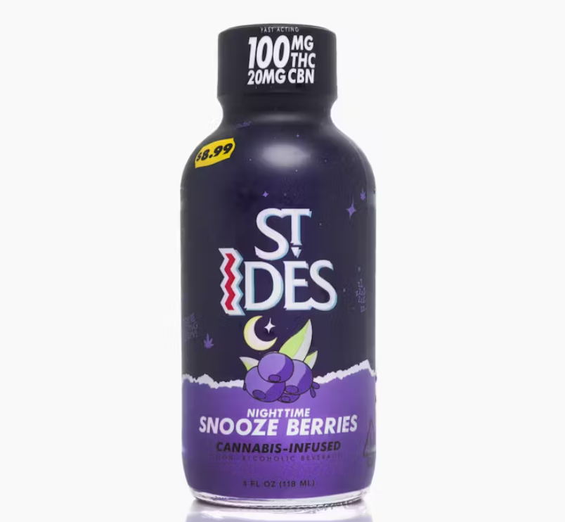 Photograph of product: St Ides Shot Snooze Berries 5:1 TH-oui:CBN 4oz 120mg