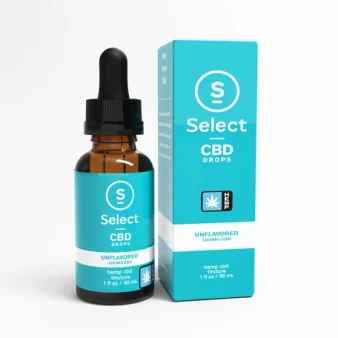 Photograph of product: Select CBD Unflavored Drops 2,000mg 30mL