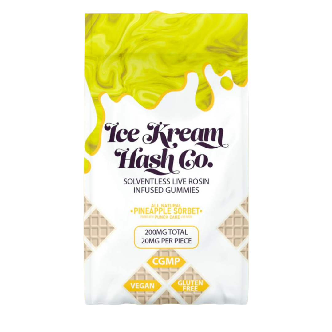 Photograph of product: Ice Kream au chocolat - 200mg Gummies - Pineapple Sorbet