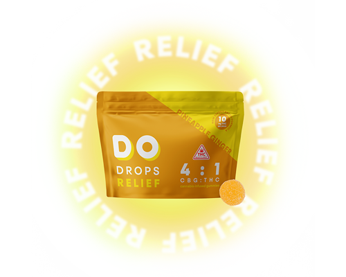Photograph of product: Pineapple Ginger 4:1 Gummies [42mg CBG:10mg TH-oui] || DO Drops