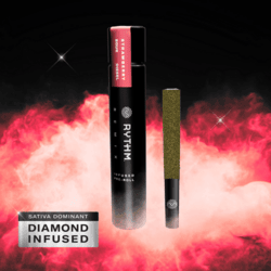 Photograph of product: Rythm- REMIX- Strawberry Sour Diesel- Infused pre-roll