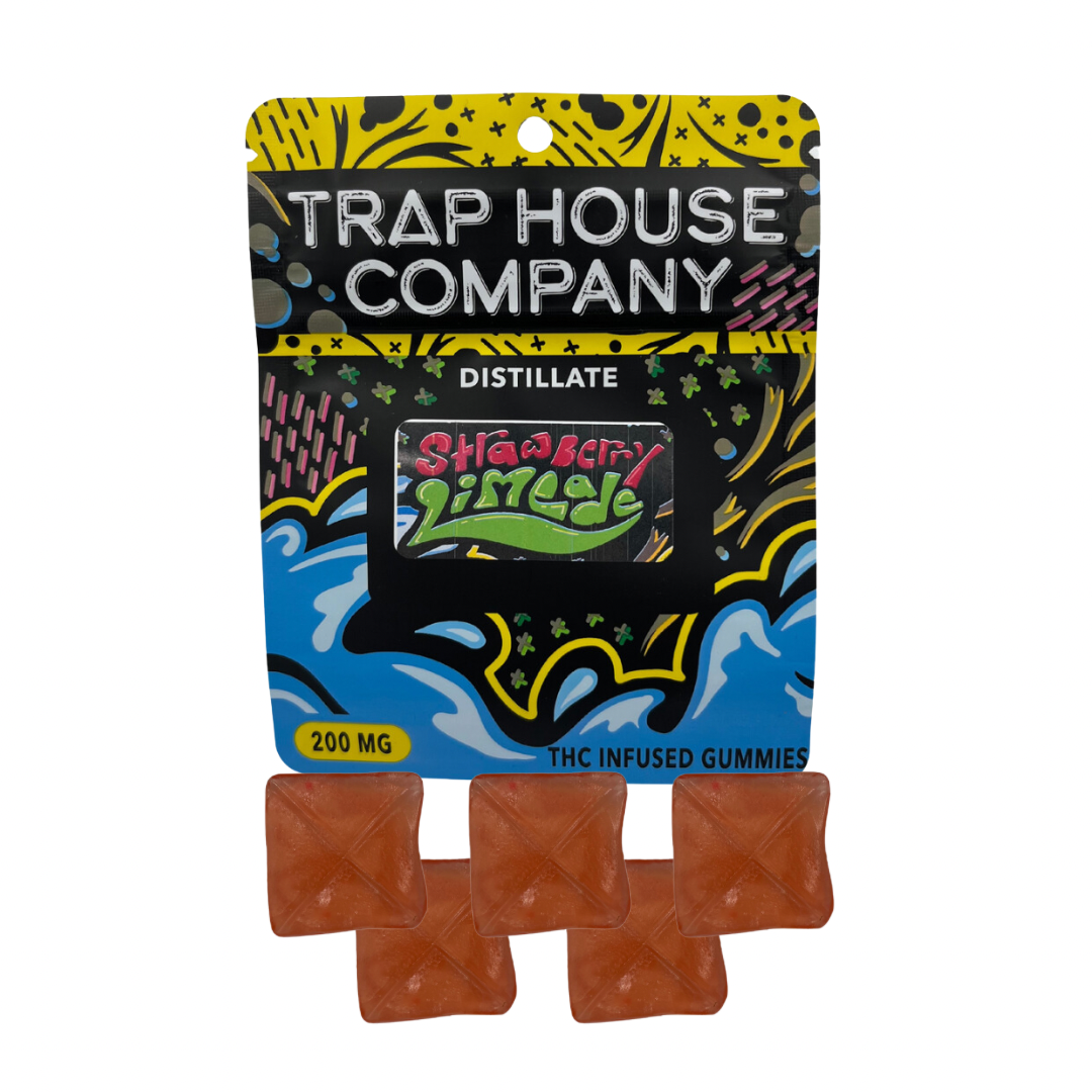 Photograph of product: Trap House Company | Lime 1:1 200mg Cured Resin Trap Snax (5x 40mg)