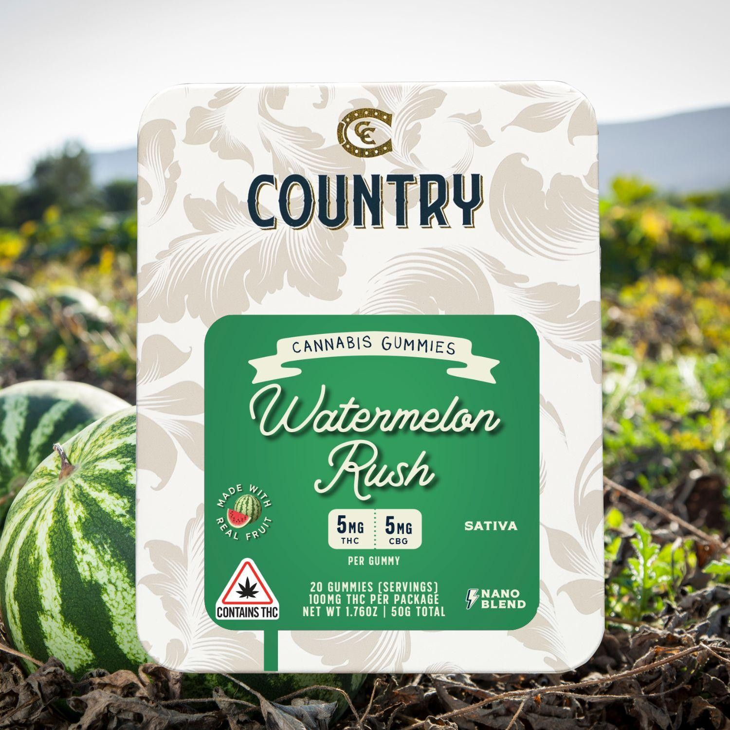 Photograph of Product: Watermelon Rush - Sativa Gummies - 5mg/piece (20 pack)