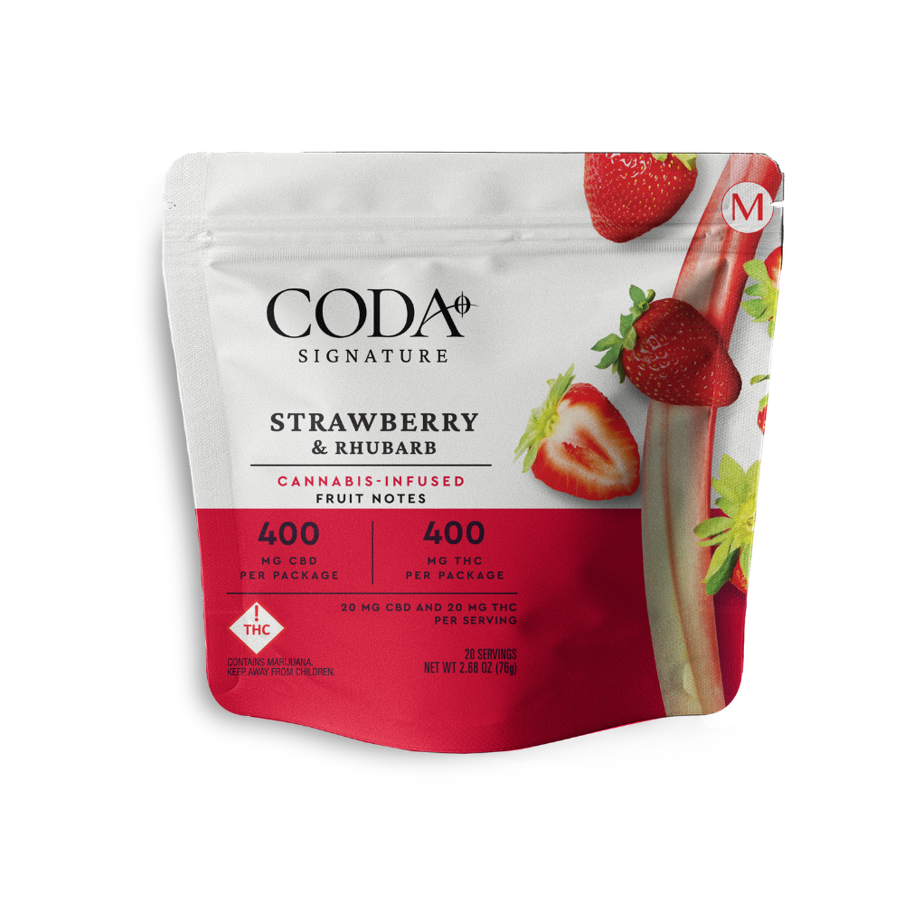 Photograph of product: Strawberry & Rhubarb 1:1 TH-oui:CBD-FRUIT NOTES-CODA