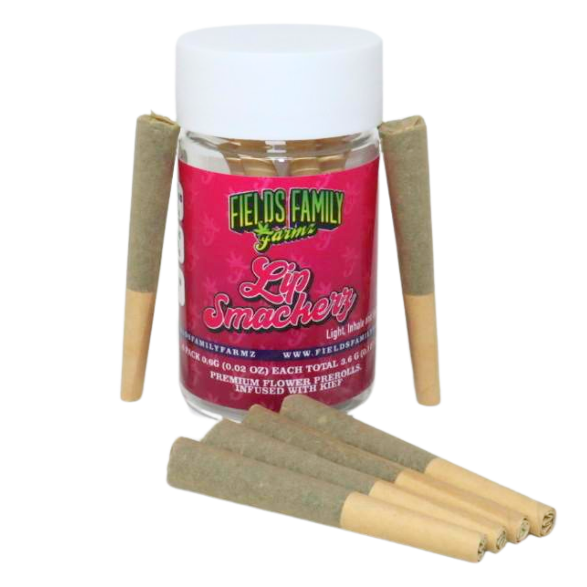 Photograph of product: LIP SMACKERZ INFUSED PREROLL - 3.6 G - 6 PACK