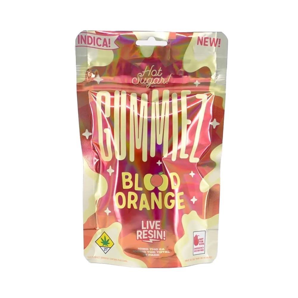 Photograph of product: Blood Orange Live Resin Oui'd Gummiez 100mg | 10pk