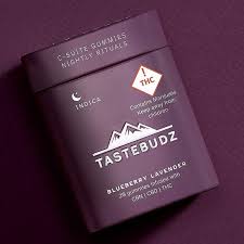 Photograph of product: Tastebudz | Gummies | Sleep | Blueberry Lavender | CBD:CBD:TH-oui | 100mg