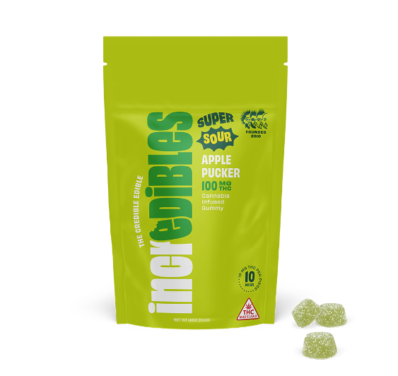 Photograph of product: Super Sour Apple Pucker - 10pk | 100mg